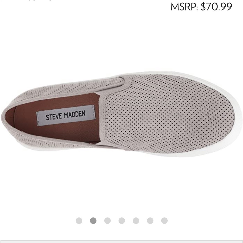 🆕Steve Madden slip on grey sneakers Sz 9 - Picture 3 of 11
